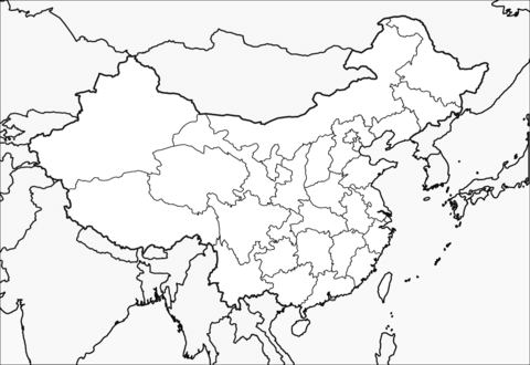 China map coloring page free printable coloring pages