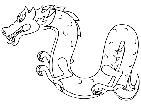 Chinese dragon coloring page free printable coloring pages