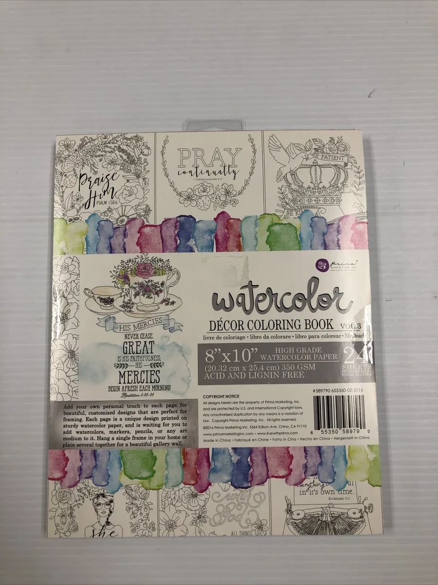 Watercolor decor coloring book vol