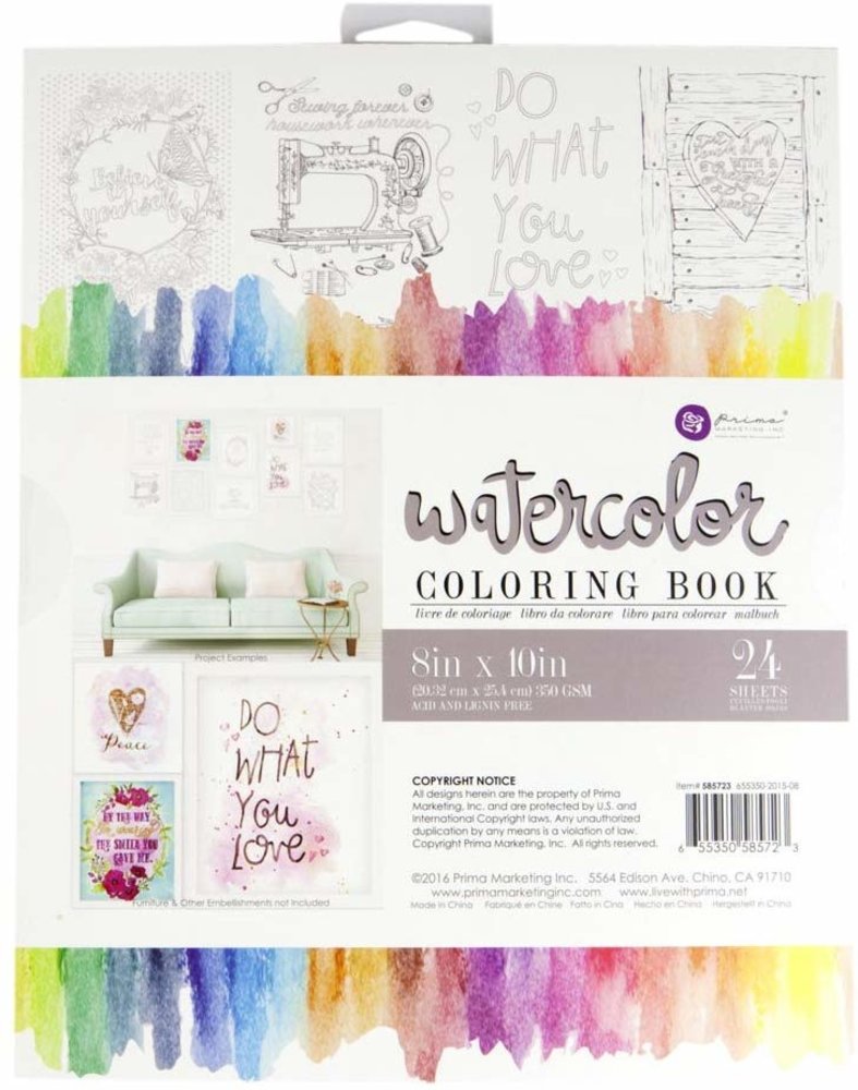 Watercolor x inch coloring book