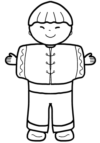 Chinese boy coloring page free printable coloring pages