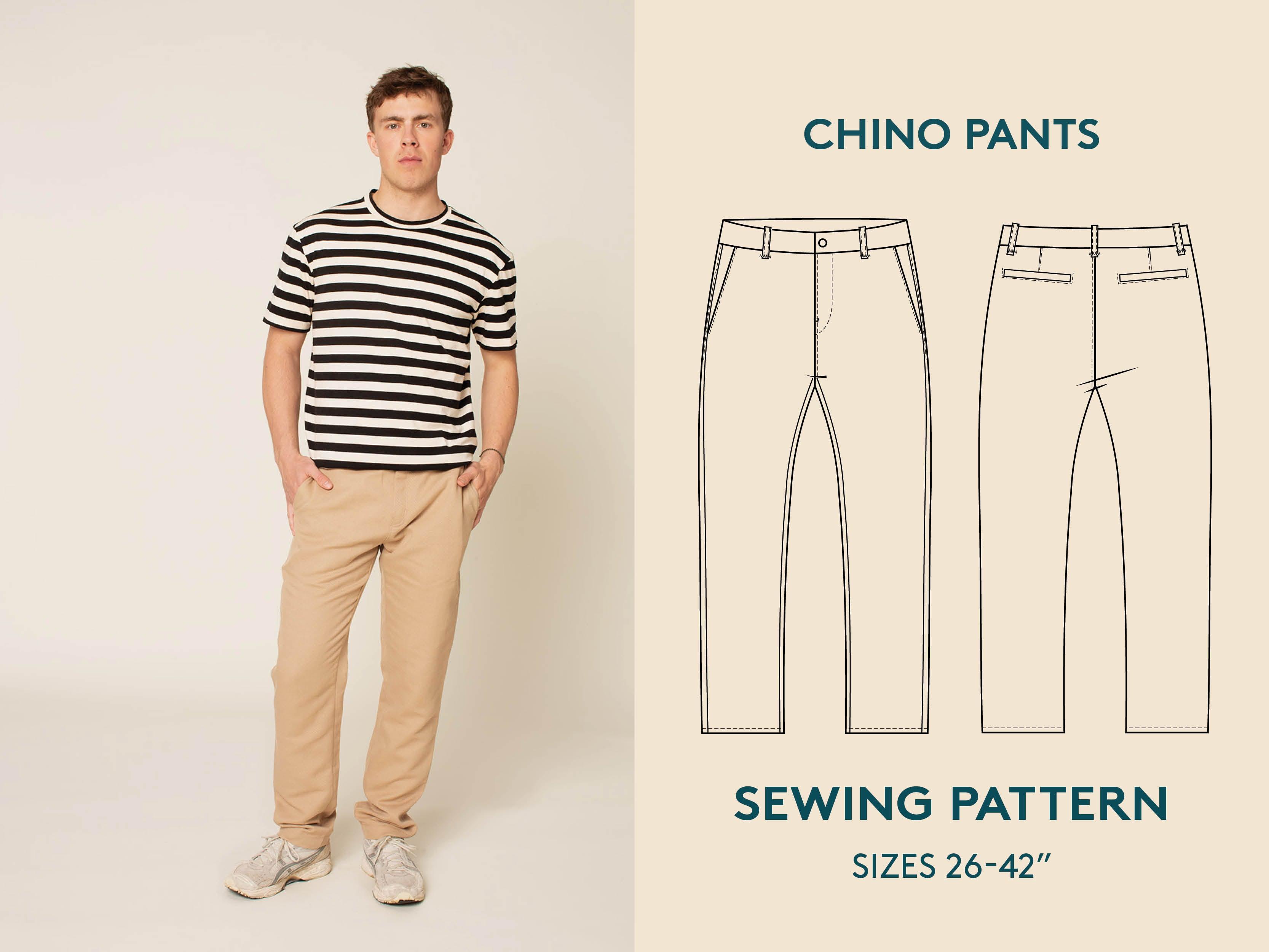 Chino pants sewing pattern wardrobe by me