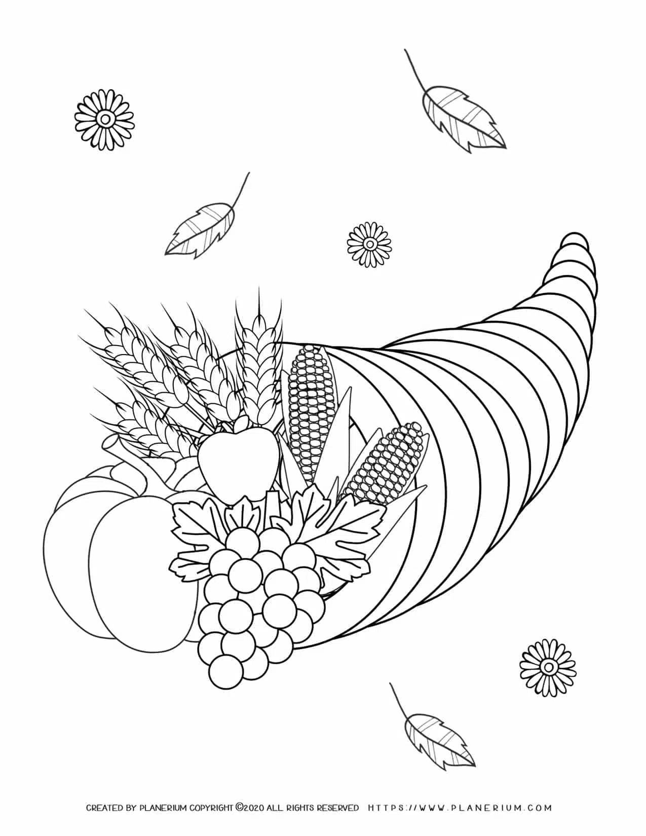 Thanksgiving coloring page