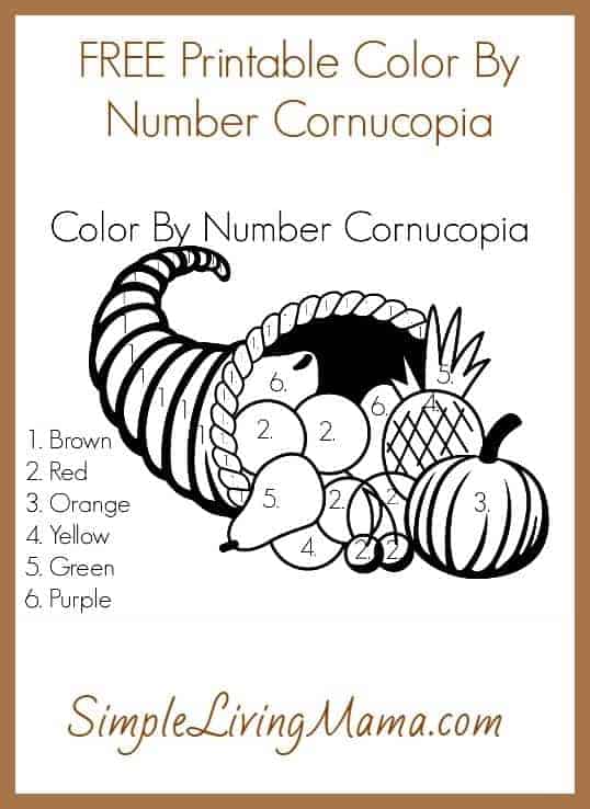 Color by number cornucopia