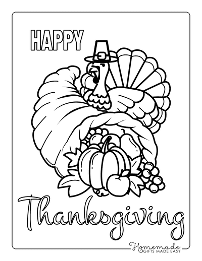 Free thanksgiving coloring pages for kids adults