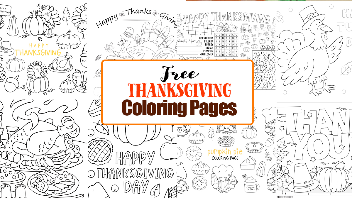 Free printable thanksgiving coloring pages for kids