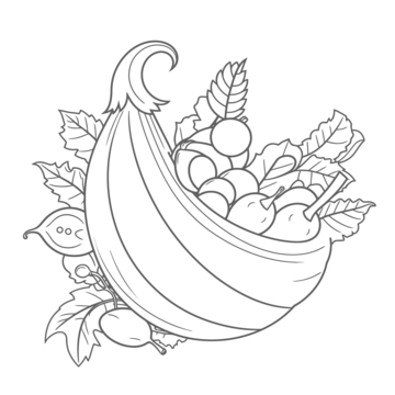 Cornucopia coloring page png transparent images free download vector files