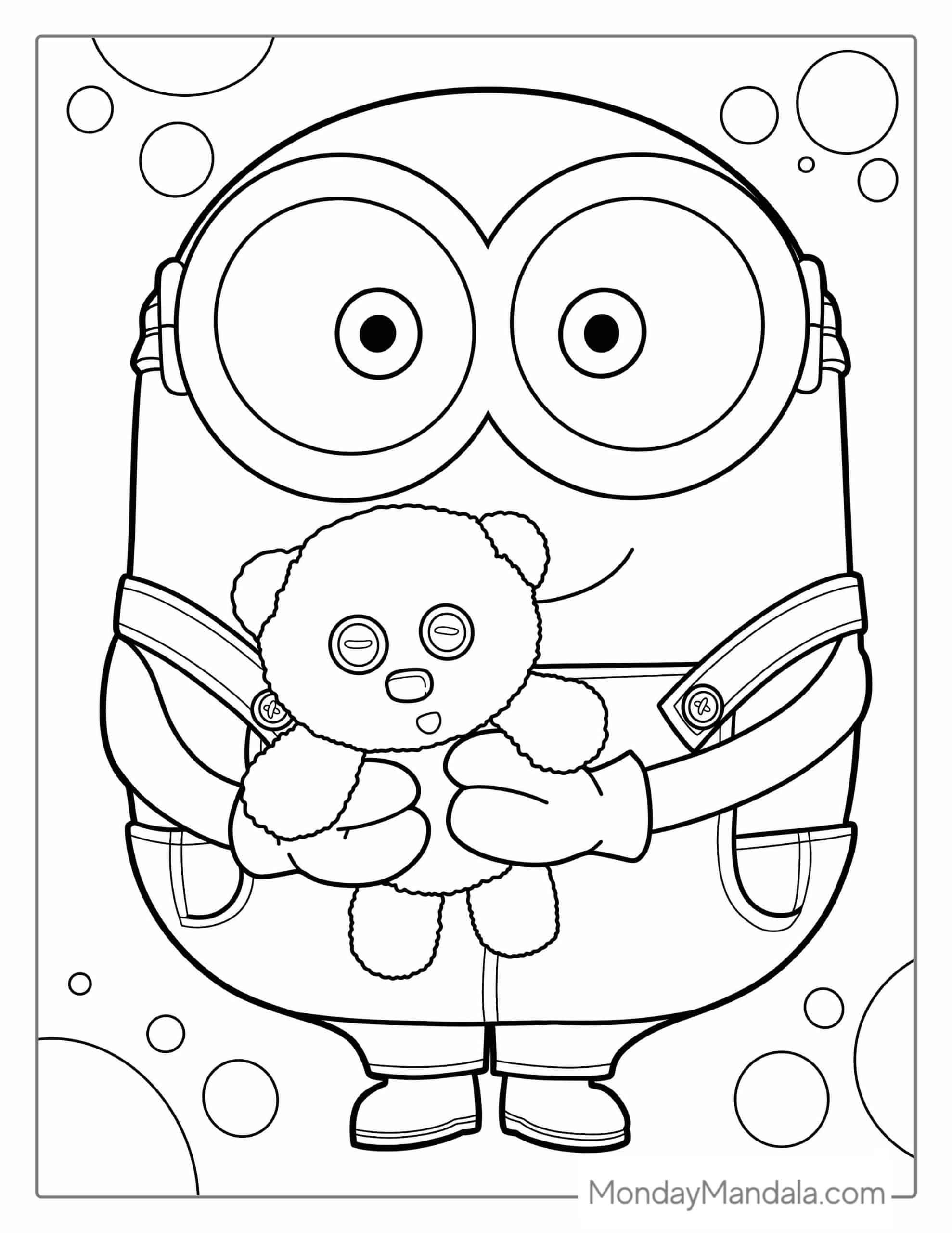 Minion coloring pages free pdf printables minion coloring pages minions coloring pages free disney coloring pages