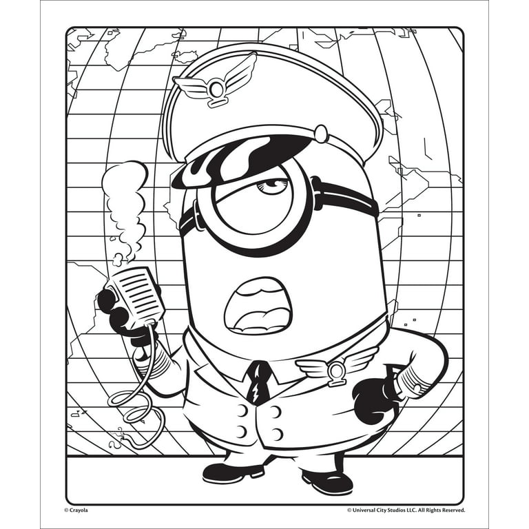 Crayola minions the rise of gru color sticker activity minions color and sticker set coloring pages