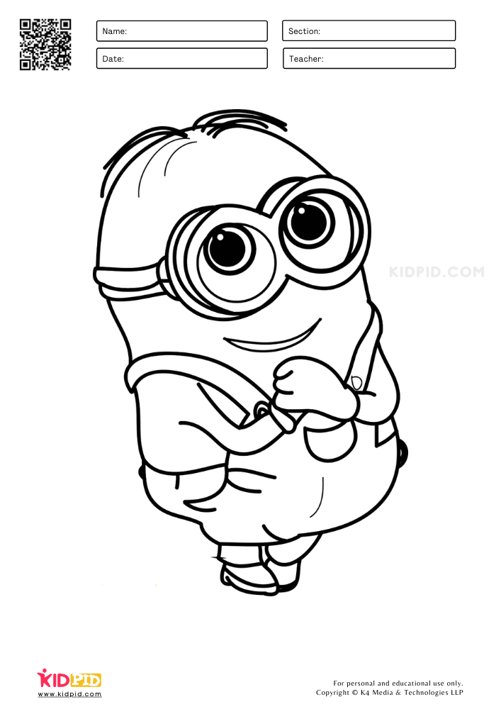 Free minions coloring pages