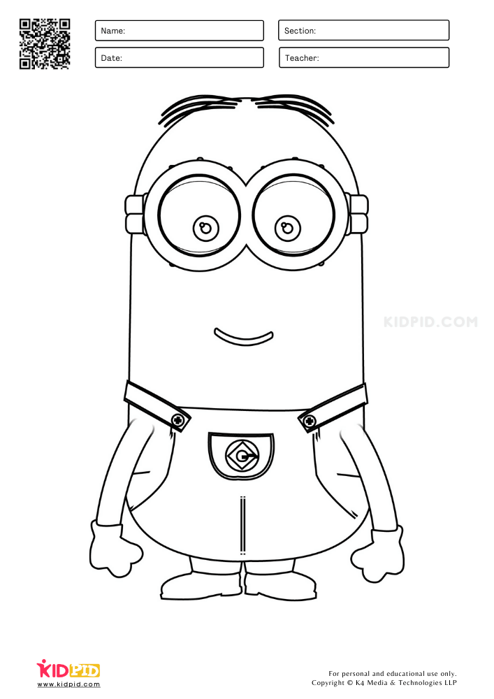 Free minions coloring pages