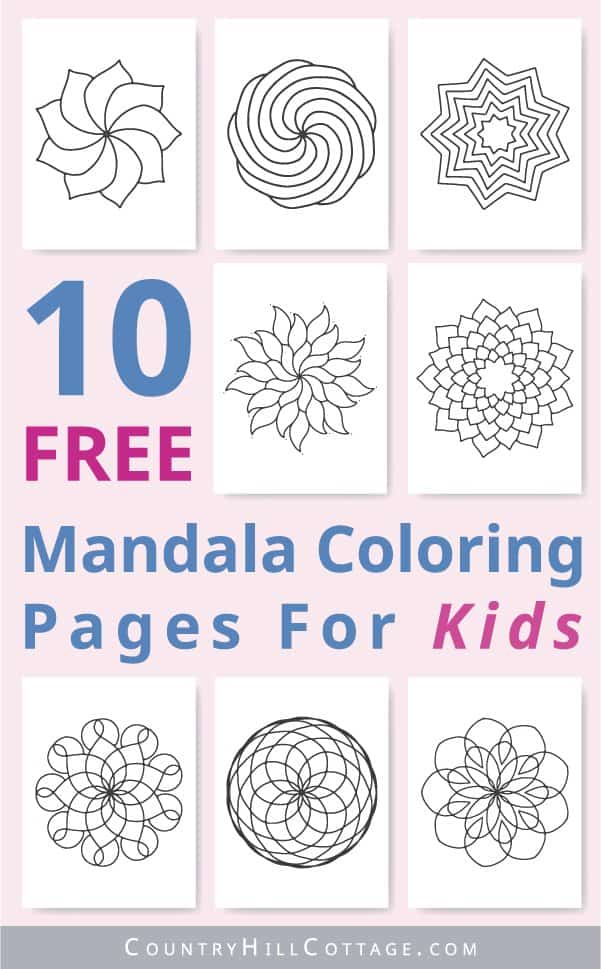 Mandala coloring pages for kids free printable worksheets