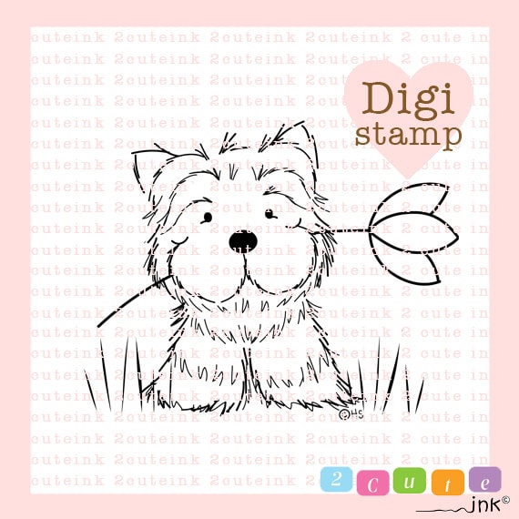 Buddy the puppy digital stamp for card making paper crafts scrapbooking hand embroidery invitations stickers coloring pages