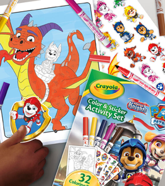 Crayola ct paw patrol coloring pages stickers with pipsqueak markers chile