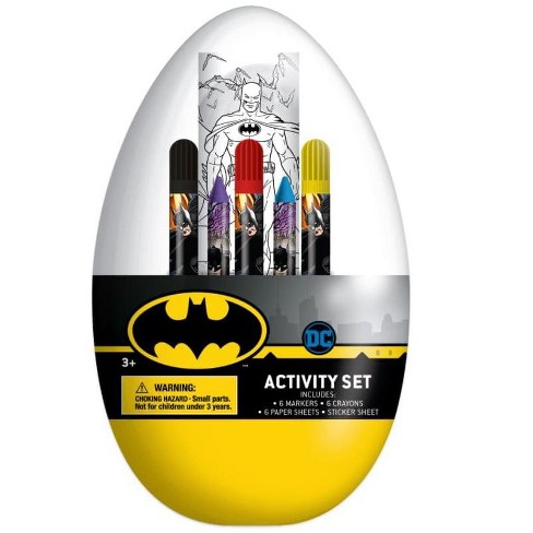 Dc ics batman activity egg craft kit coloring pages stickers markers crayons