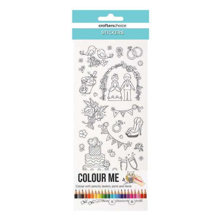 Crafters choice diy colour me wedding paper sticker multicoloured