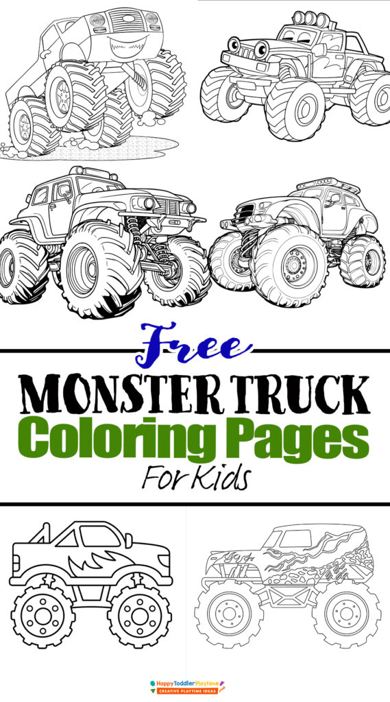 Free monster truck coloring pages for kids