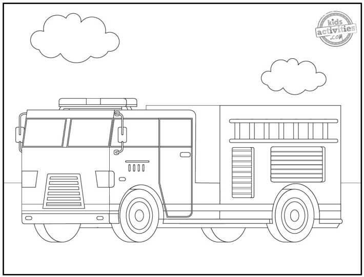 Free printable fire truck coloring pages kids activities blog