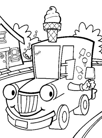 Vehicles coloring page