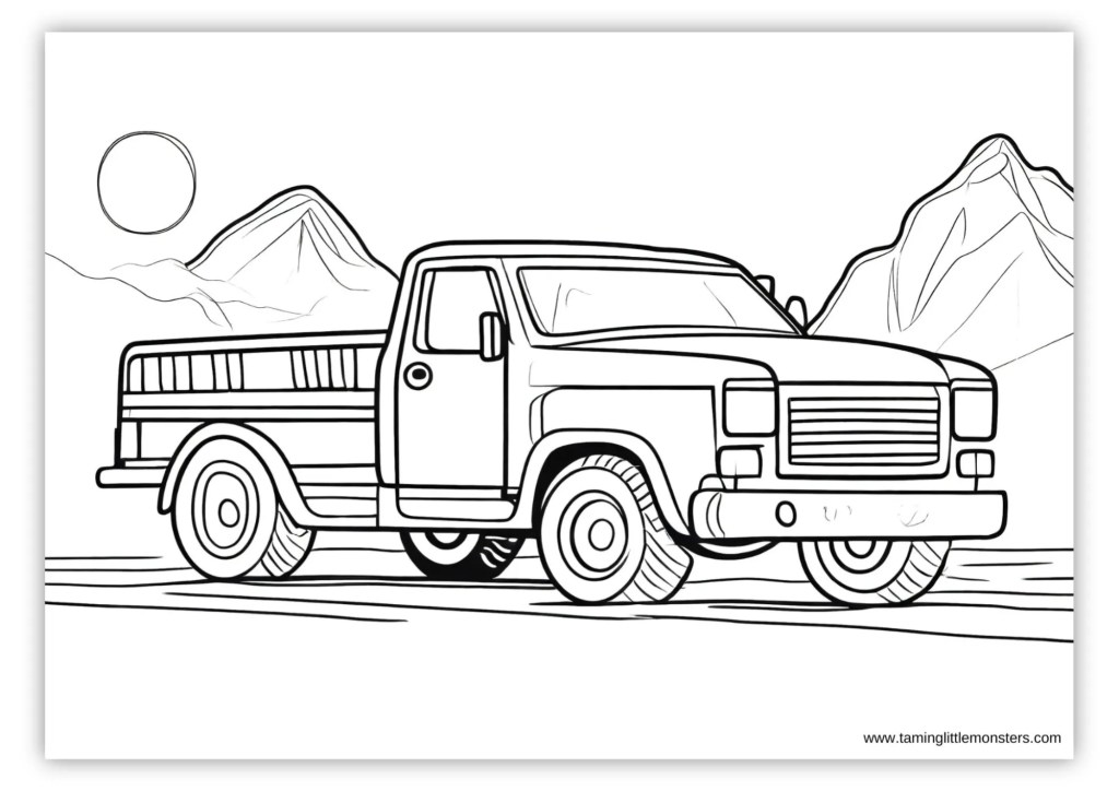 Car coloring pages for kids free printable