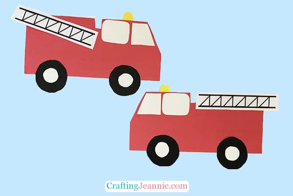 Fire truck craft free template