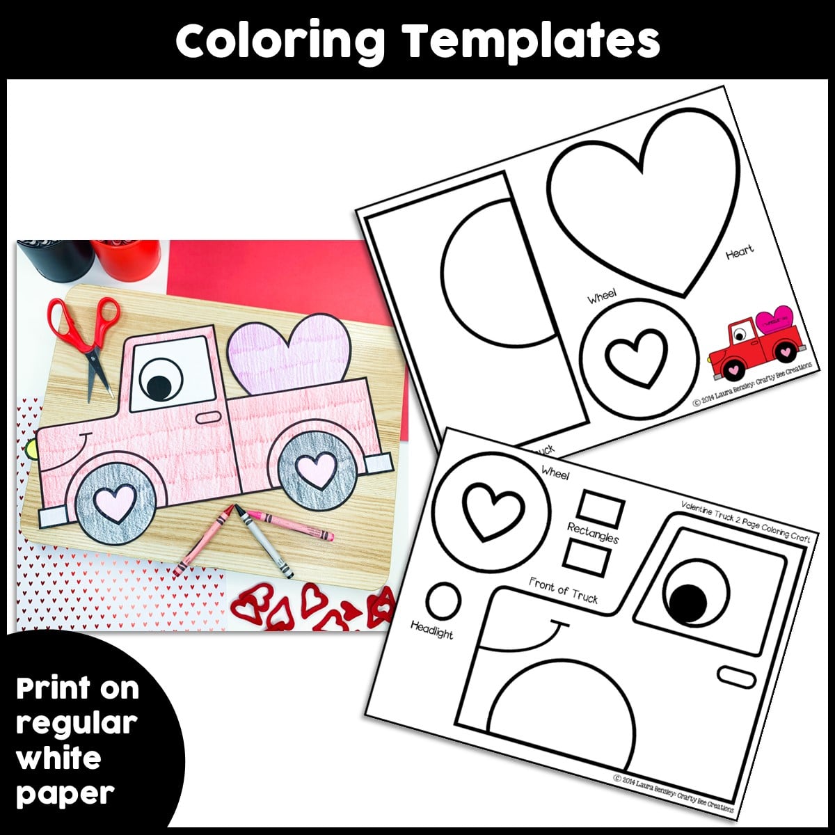 Valentine truck craft activity