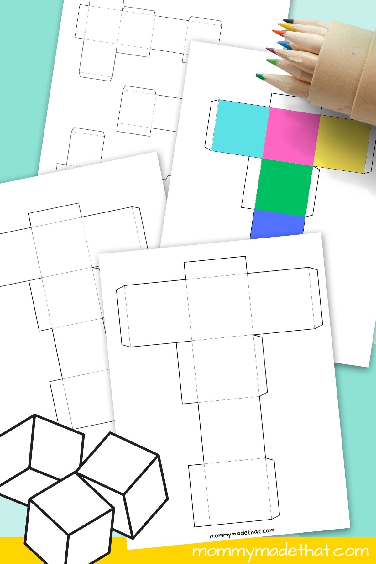 Cube template free printables