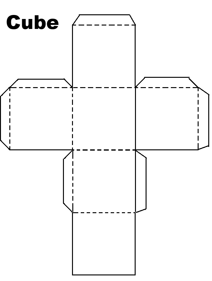 Printable cube pattern or template