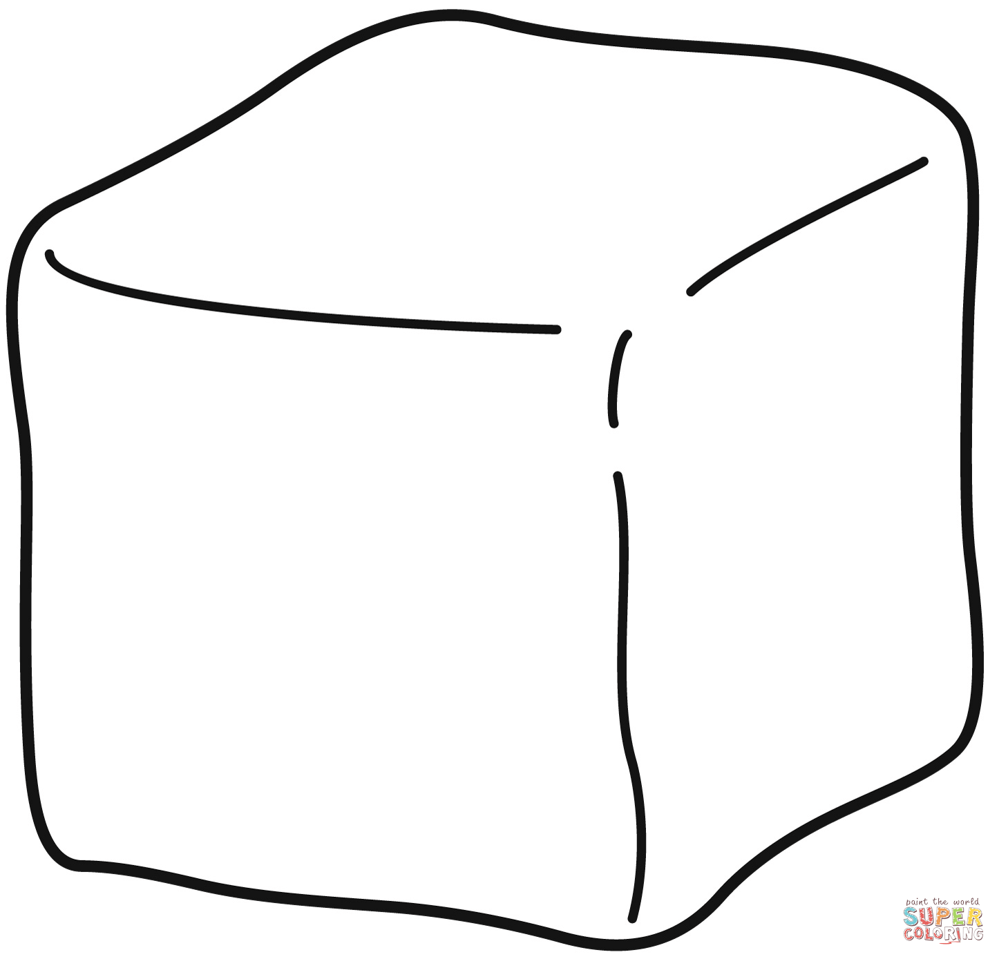 Ice cube coloring page free printable coloring pages