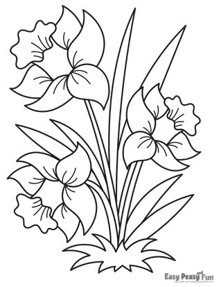 Flower coloring pages