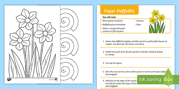 Paper daffodils