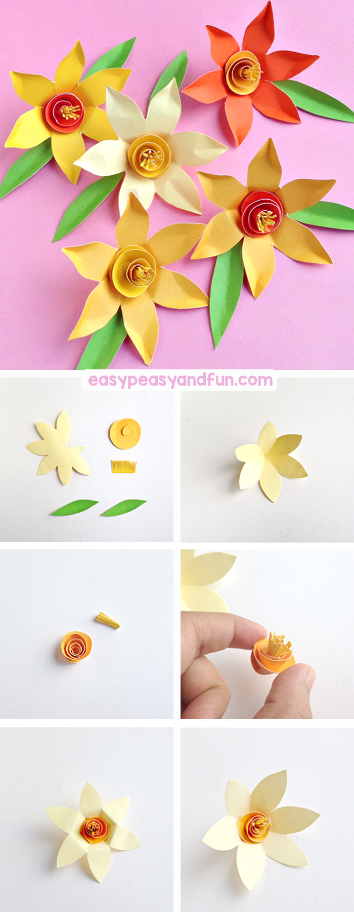 How to make paper daffodils