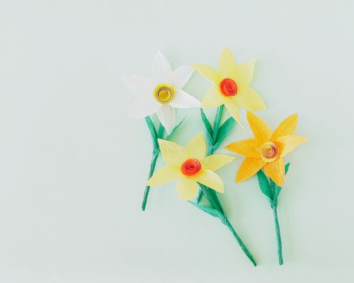 How to make paper daffodils â easy daffodil craft for kids