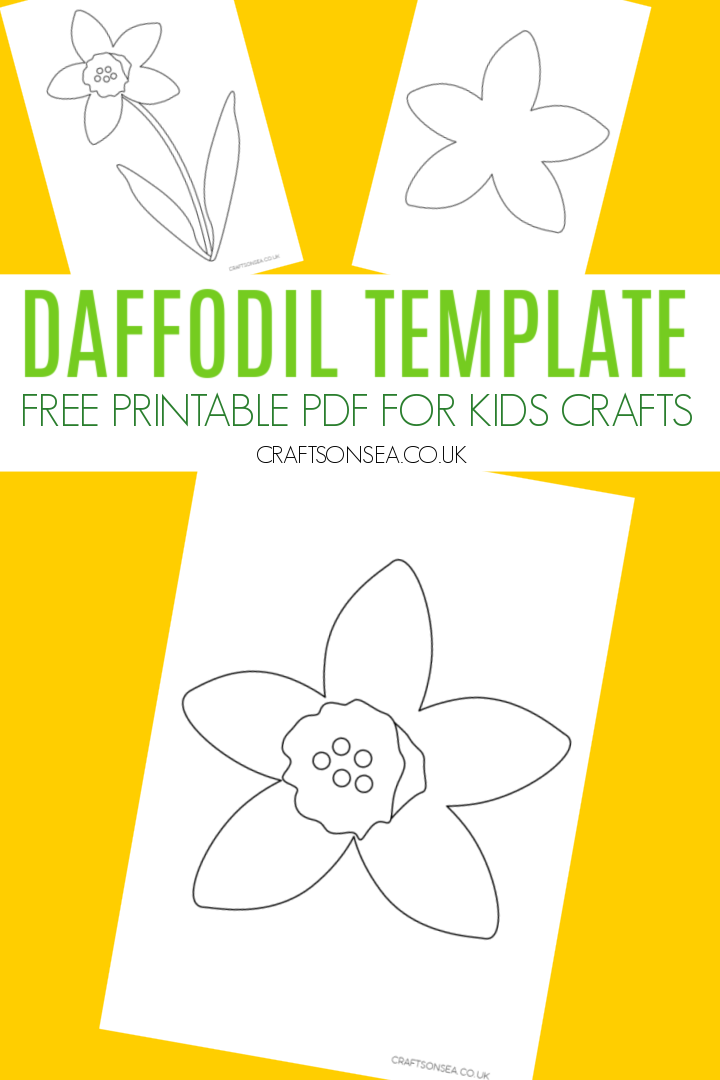 Daffodil template free printable