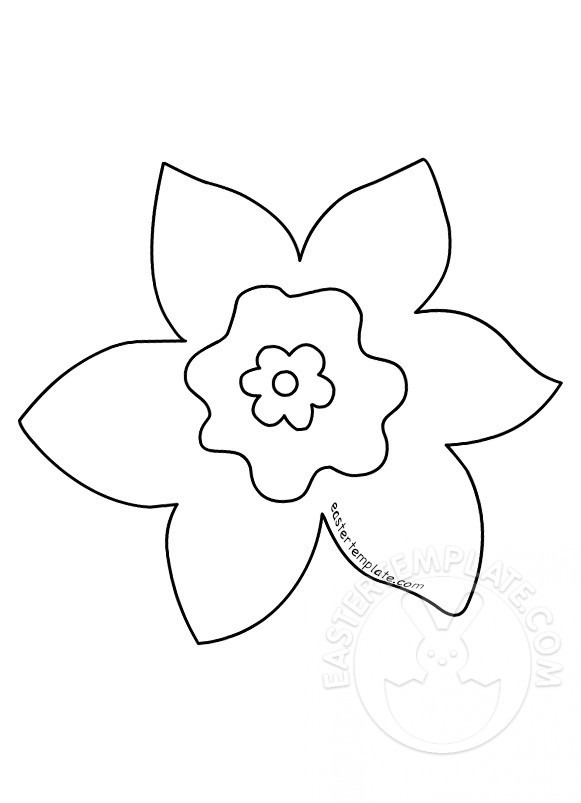 Daffodil design in black and white