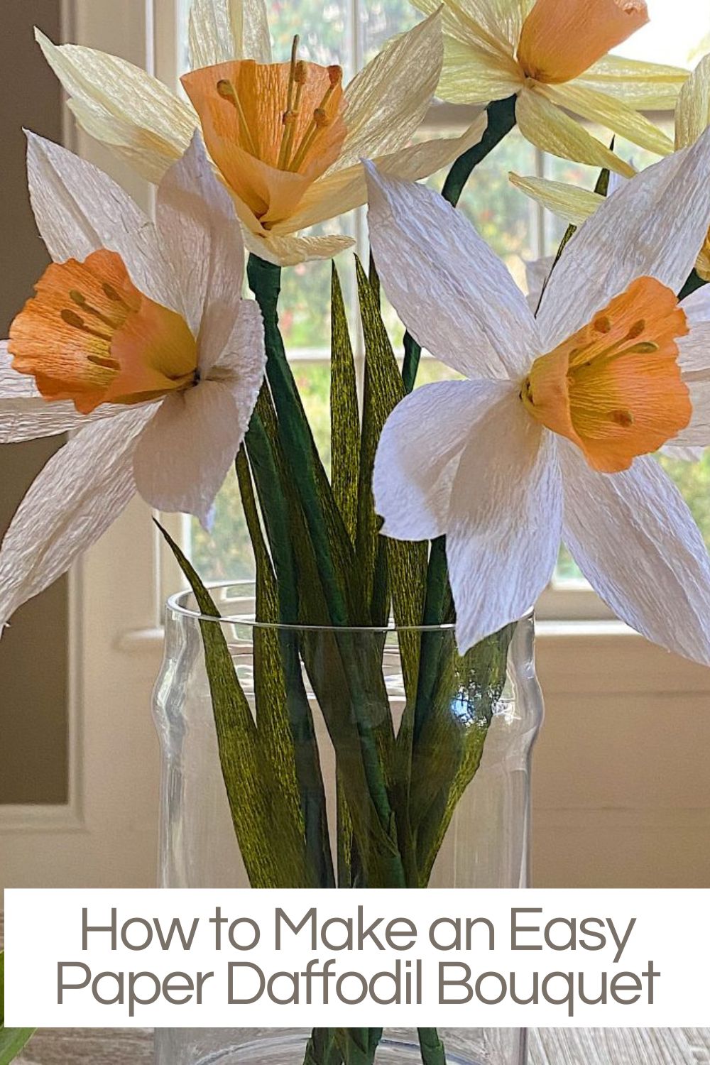 How to make an easy paper daffodil bouquet