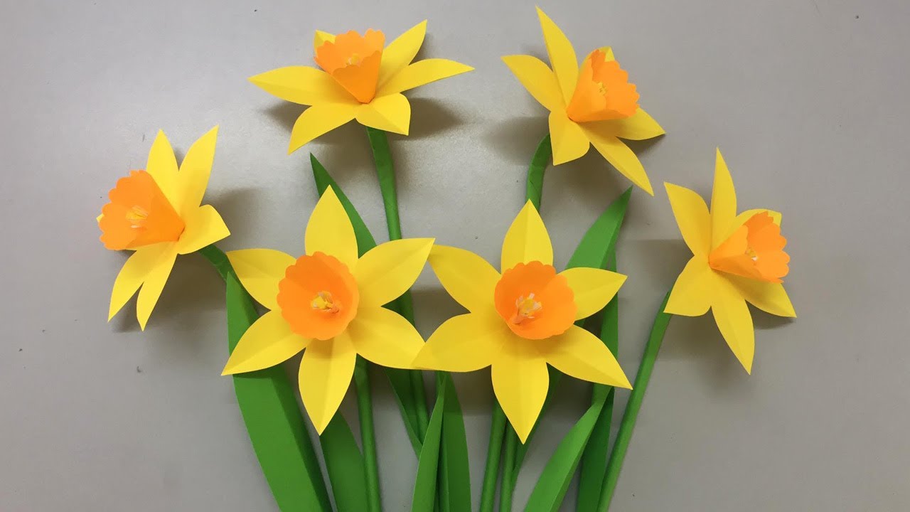 How to ake daffodil flower with paper