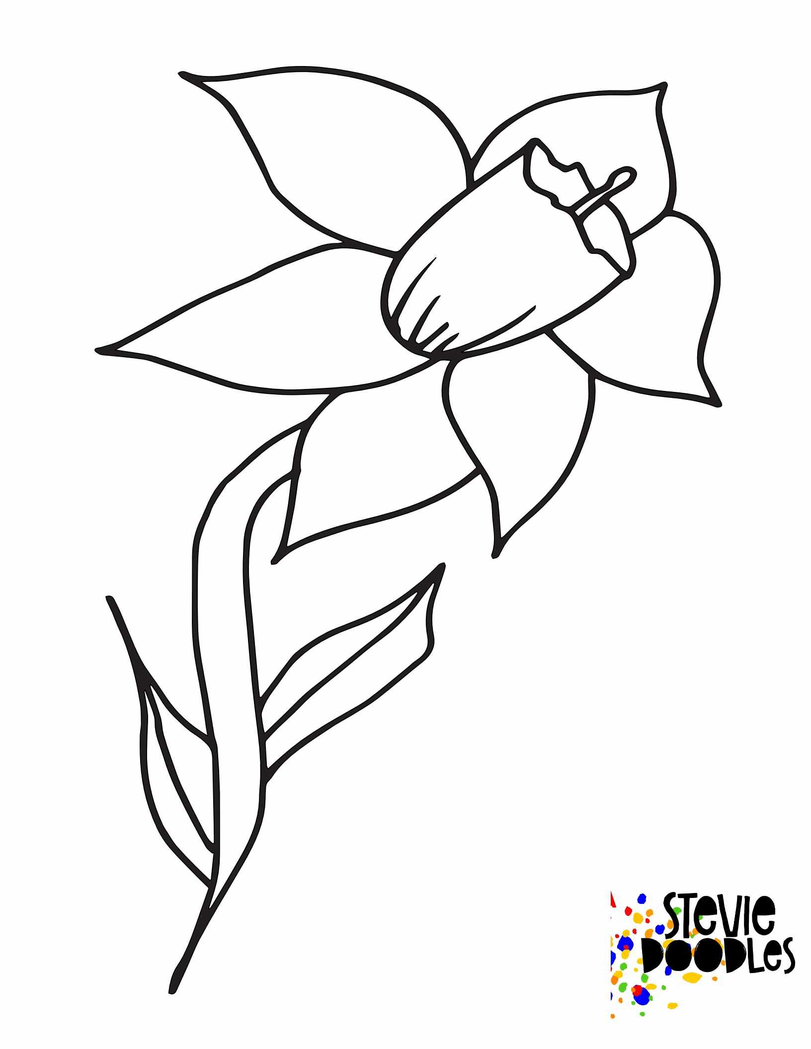 Free flower coloring pages â stevie doodles