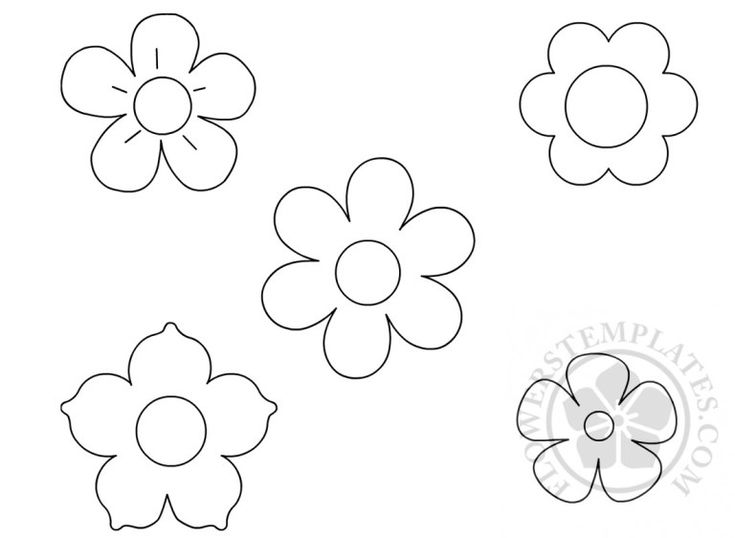 Small flowers template coloring page