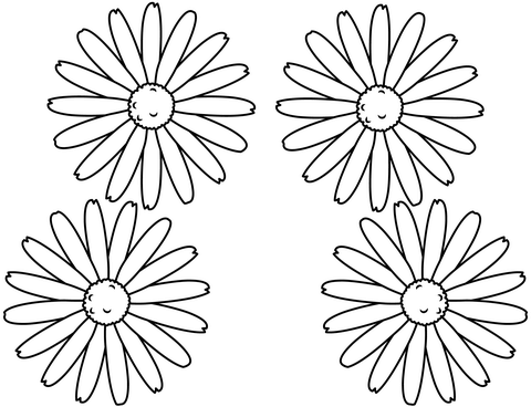 Daisies coloring page free printable coloring pages