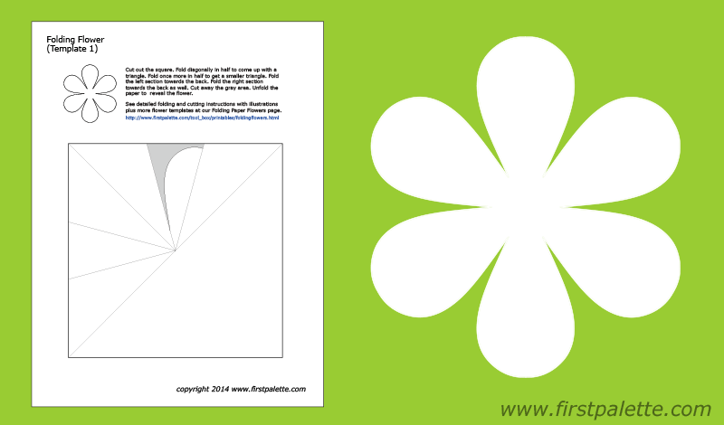 Folding flower templates free printable templates coloring pages