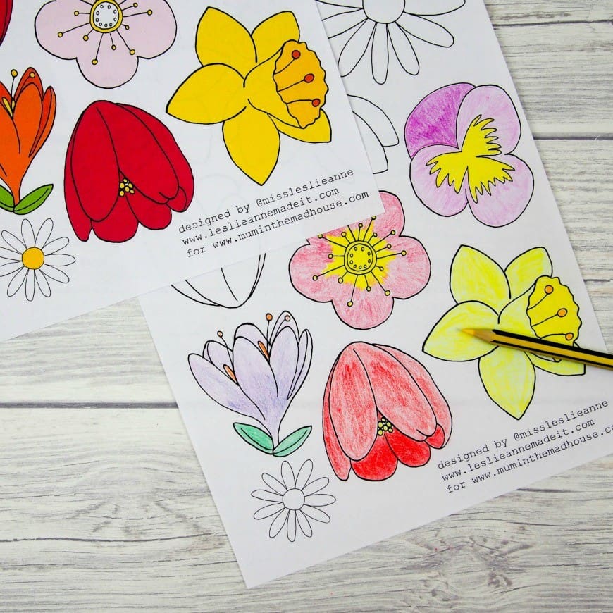 Free flower colouring page for adults mum in the madhouse