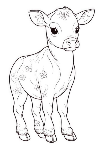 Page coloring deer images