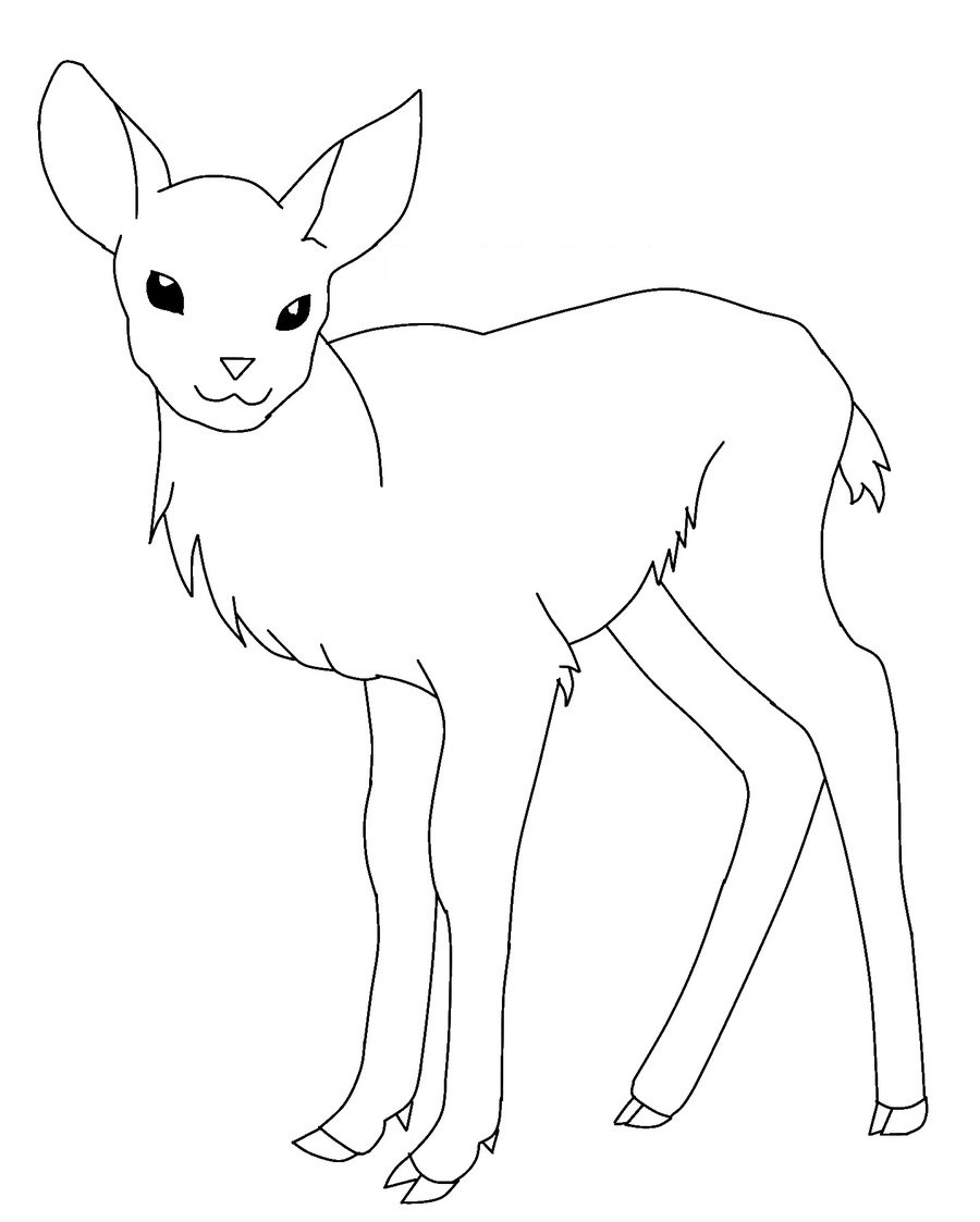 Free printable deer coloring pages for kids