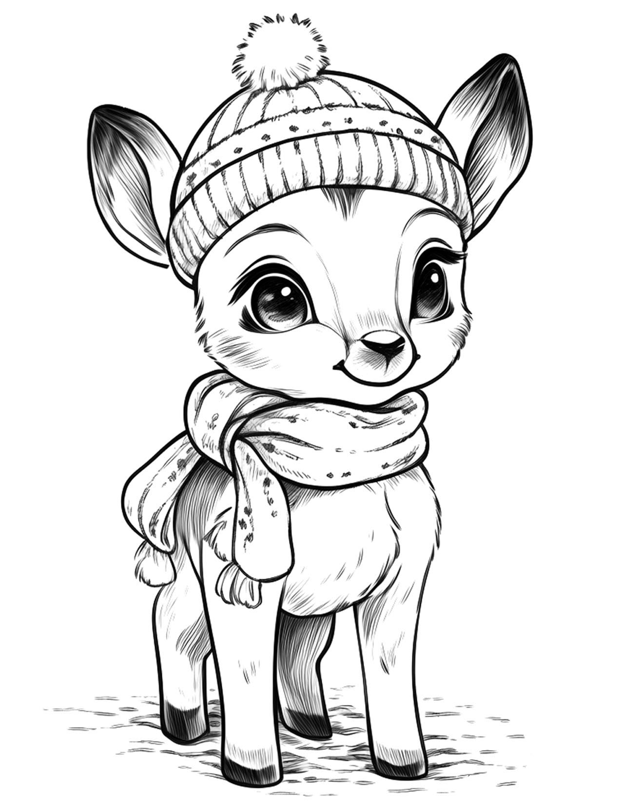 Enchanting deer coloring pages for kids and adults