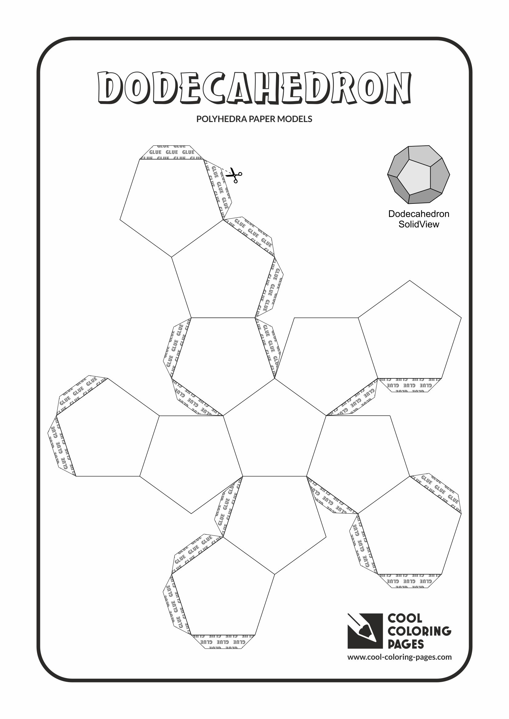 Cool coloring pages dodecahedron