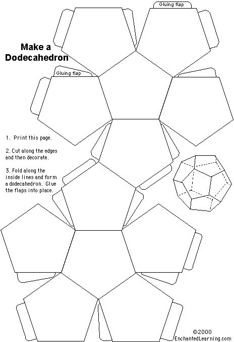 Dodecahedrontemplategif ã pixels paper crafts origami paper crafts diy dodecahedron template