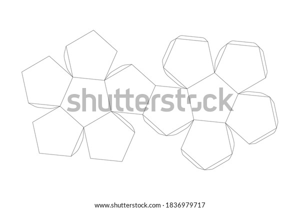 Dodecahedron template royalty