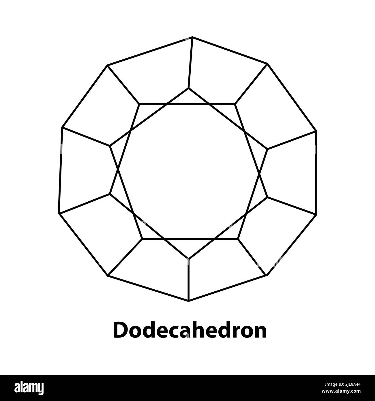 Dodecahedron cut out stock images pictures