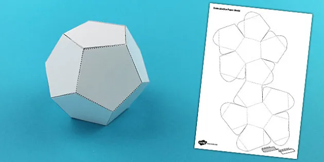 Dodecahedron d shape net teacher made